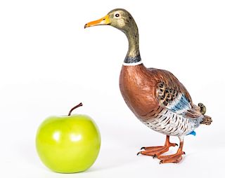 Bergman Cold Painted Bronze Mallard Duck