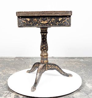 Chinese Export Lacquer & Gilt Decorated Table