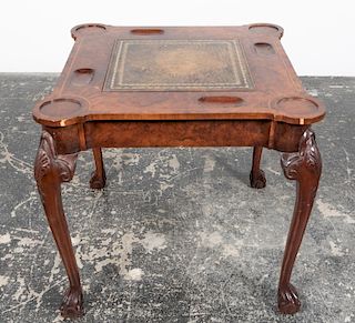 George II Style Mahogany Turret Top Games Table