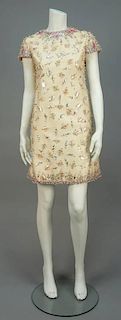 MALCOLM STARR BEADED COCKTAIL DRESS, 1960s.