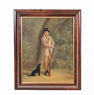 Oil on Wood Panel, Portrait of Gentleman