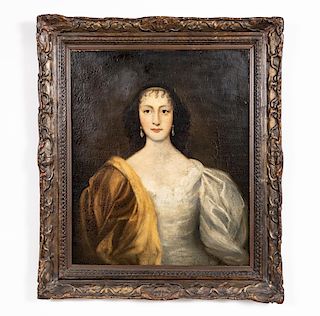 18th C. English School Portrait, Henrietta Maria