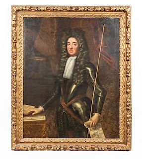 English Oil on Canvas, Portrait of Baronet