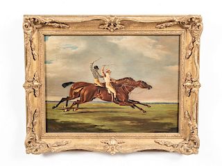 Benjamin Herring, Oil on Mahogany Panel, Horserace