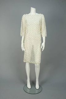 BEADED and SEQUINED NET DRESS, 1960s.