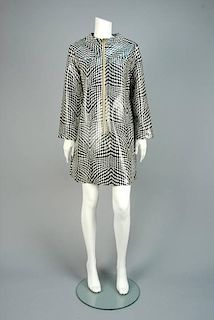 OP-ART VINYL DRESS, 1960s.