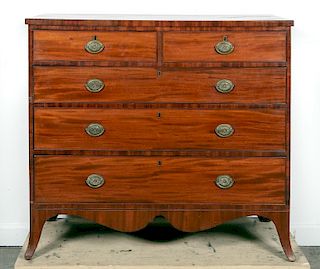 Period Hepplewhite Straight-Front Chest of Drawers