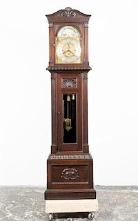 Tiffany & Co. Beaux Arts Mahogany Tall Case Clock