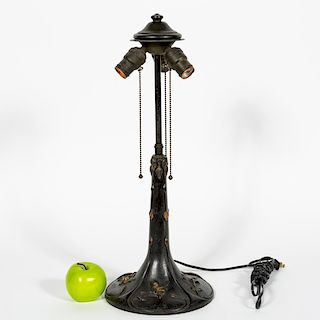 Art Nouveau Cast Iron Lamp Base