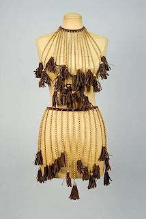 BILL SMITH ATTRIBUTED SUEDE and BRASS BODY JEWELRY, 20th C.