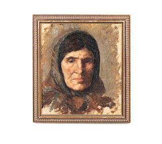 Oil on Canvas, Portrait of a Gypsy Woman