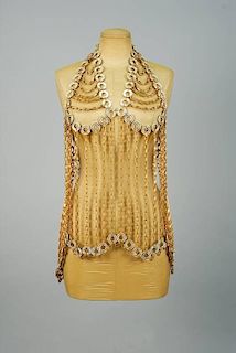 BODY JEWELRY CHAIN LINK HALTER TOP, 20th C.