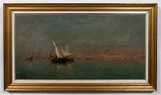 Adolphe Appian Signed Oil, "Le Matin a Venise"