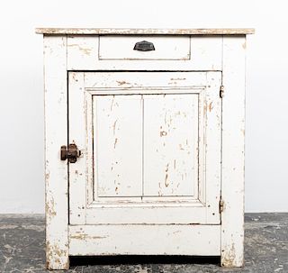 French White Painted Confiturer Cabinet, C. 1890