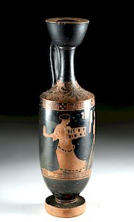 Greek Attic Red-Figure Lekythos - Female Entertainer