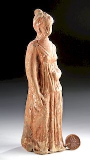 Greek Terracotta Standing Woman Votive, ex-Bonhams