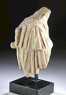 Roman Marble Torso of a Female w/ Belted Peplos