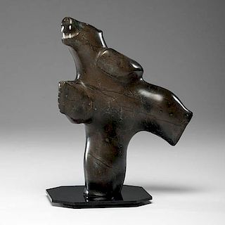 Pauta Saila (Inuit, 1916-2009) Dancing Bear Stone Sculpture 