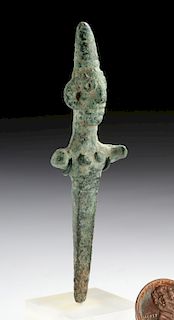 Anatolian Bronze Standing Female Idol Figure