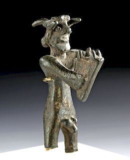 Rare Eastern Anatolian Bronze Musician Figure