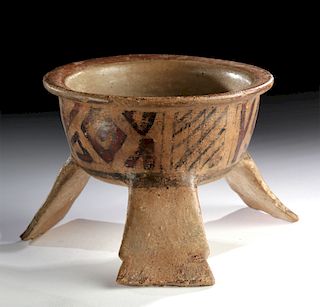 Aztec Polychrome Tripod Bowl - Highly Decorated