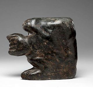Qaqaq Ashoona (Inuit, 1928-1996) Dancing Walrus Stone Sculpture 