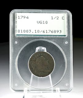1794 USA Half Cent Liberty Cap Coin