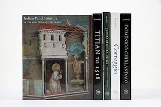 Ekserdjian, David / Cadogan, Jean K / Brown, David Alan / Joannides, Paul. Libros sobre Correggio, Leonardo da Vinci. Pzs: 5.