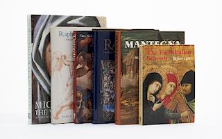 Lightbown, Ronald / Clayton, Martin / Hall, Marcia / Nichols, Tom... Libros sobre Andrea Mantegna, Rafael Sanzio, Tintoretto... Pzas: 6