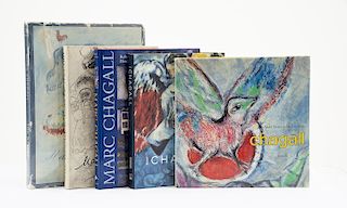 Lassaigne, Jacques / Mandiargues, André Pieyre de / Sorlier, Charles / Doschka, Roland. Libros sobre Marc Chagall. Piezas: 5.