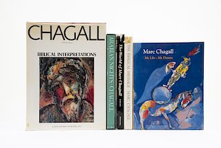 Provoyeur, Pierre / Compton, Susan / Chatelain, Jean / Bidermanas, Izis. Libros sobre Marc Chagall. Piezas: 5.