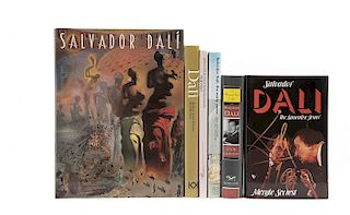 Watch, Kenneth / Descharnes, Robert / Gibson, Ian / Secrest, Meryle. Libros sobre Salvador Dalí. Piezas: 6.