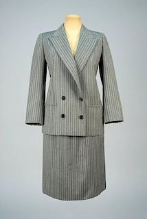 CHRISTIAN DIOR COUTURE WOOL SKIRT SUIT, AUTOMNE-HIVER, 1980.