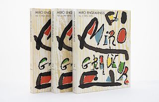 Dupin, Jacques. Miró Engraver. New York: Rizzoli, 1989 - 1992. Tomos I - III. 9 xilografías. Piezas: 3.