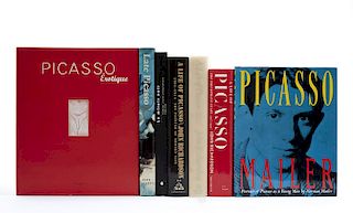 Richardson, John / Mailer, Norman / Clair, Jean. Libros sobre Pablo Picasso. Piezas: 7.