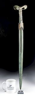 Luristan Bronze Sword with Double Ears