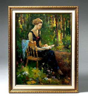 Framed 20th C. Impressionist Painting by Ivan Bukakin