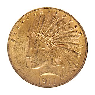 U.S. 1911 $10 INDIAN HEAD GOLD COIN