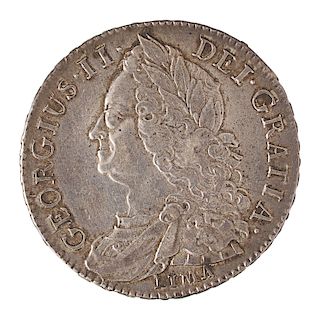 GREAT BRITAIN 1745 1/2 CROWN SILVER COIN
