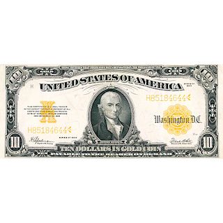 U.S. 1922 $10 GOLD CERTIFICATE