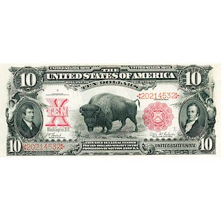 U.S. 1901 $10 BISON LEGAL TENDER NOTE