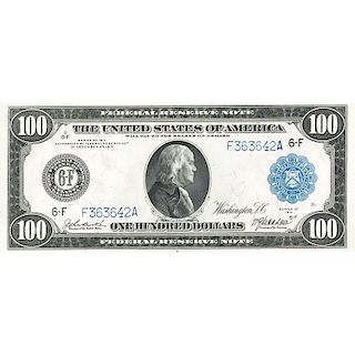 U.S. 1914 $100 FEDERAL RESERVE NOTE