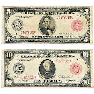 U.S. 1914 RED SEAL FEDERAL RESERVE NOTES