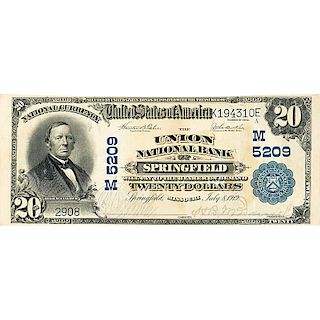 U.S. 1902 $20 UNION NATIONAL BANK OF SPRINGFIELD