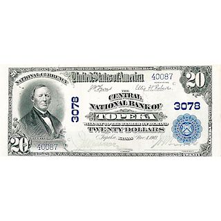 U.S. 1902 $20 CENTRAL NATIONAL BANK OF TOPEKA