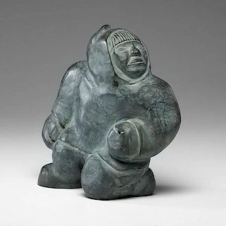Inuit Hunter Stone Sculpture 