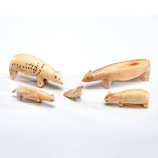 *Eskimo Walrus Ivory Figures 