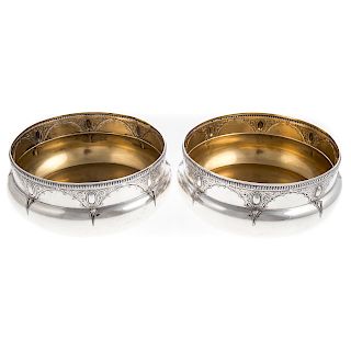 Pair Continental Silver Neoclassical Style Bowls