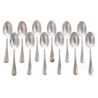 Set of 12 C. J. Vander Sterling Dessert Spoons