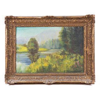 Frank B. Ashley Linton. Impressionist Landscape